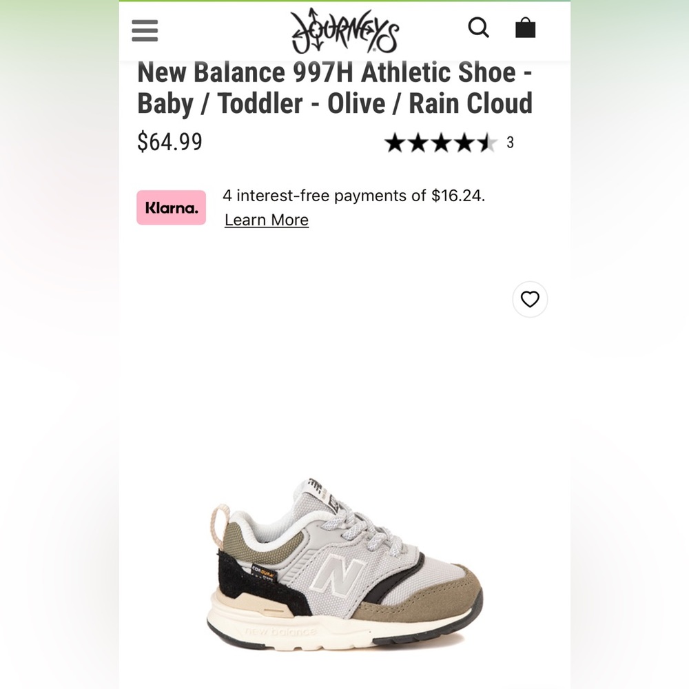 New balance baby/toddle shoes